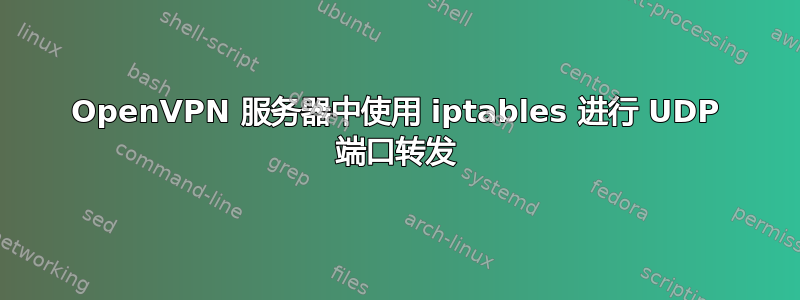 OpenVPN 服务器中使用 iptables 进行 UDP 端口转发