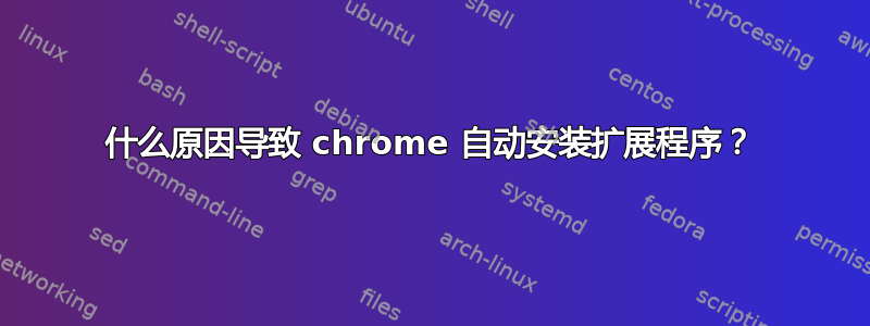 什么原因导致 chrome 自动安装扩展程序？