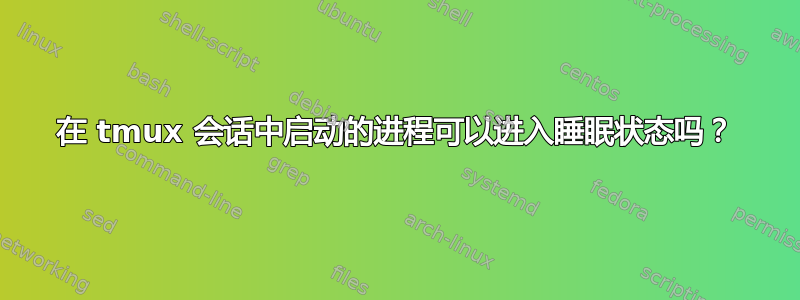 在 tmux 会话中启动的进程可以进入睡眠状态吗？