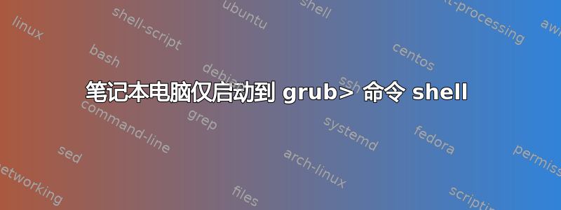 笔记本电脑仅启动到 grub> 命令 shell