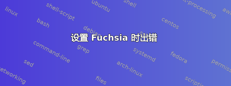 设置 Fuchsia 时出错