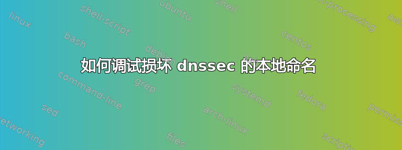 如何调试损坏 dnssec 的本地命名