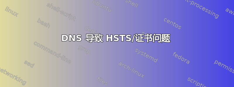 DNS 导致 HSTS/证书问题