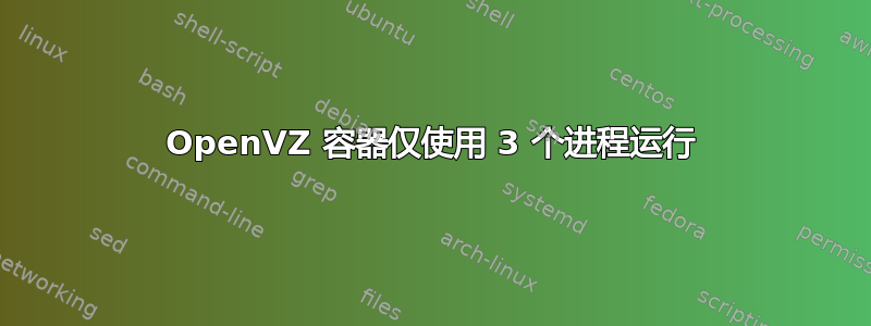 OpenVZ 容器仅使用 3 个进程运行