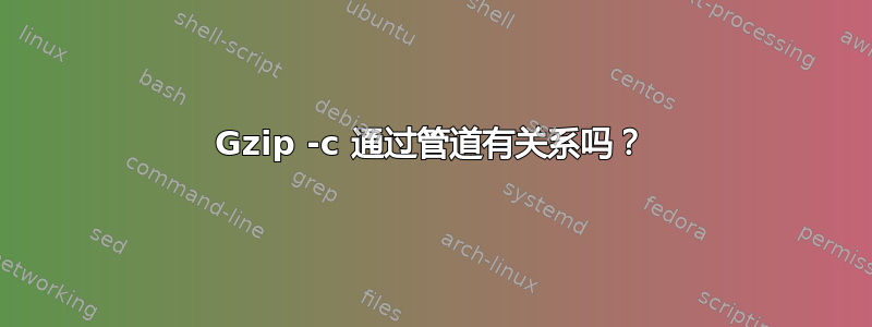 Gzip -c 通过管道有关系吗？