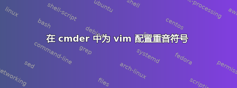 在 cmder 中为 vim 配置重音符号