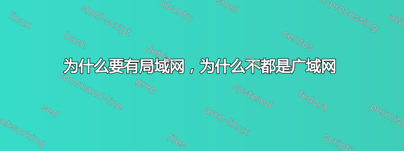 为什么要有局域网，为什么不都是广域网