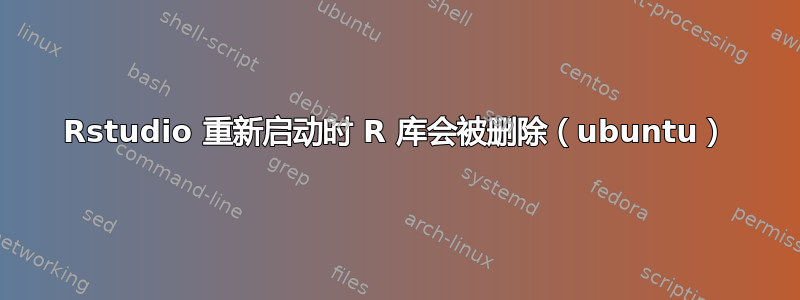 Rstudio 重新启动时 R 库会被删除（ubuntu）