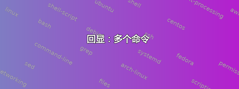 回显：多个命令