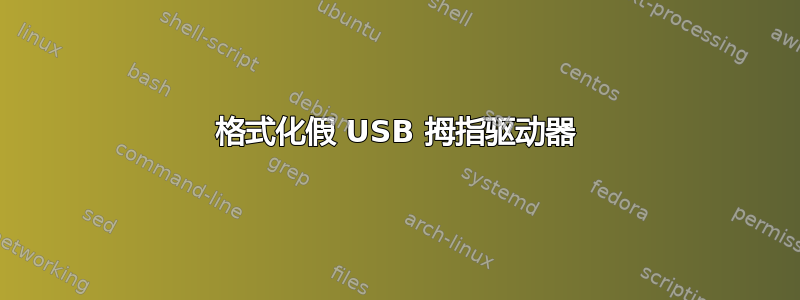 格式化假 USB 拇指驱动器