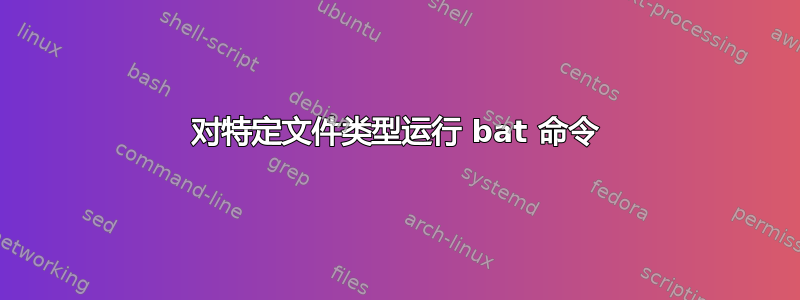 对特定文件类型运行 bat 命令