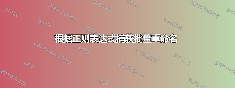 根据正则表达式捕获批量重命名