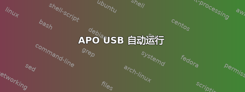 APO USB 自动运行