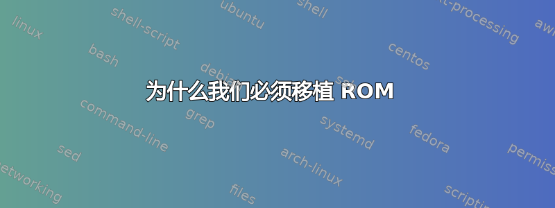 为什么我们必须移植 ROM 