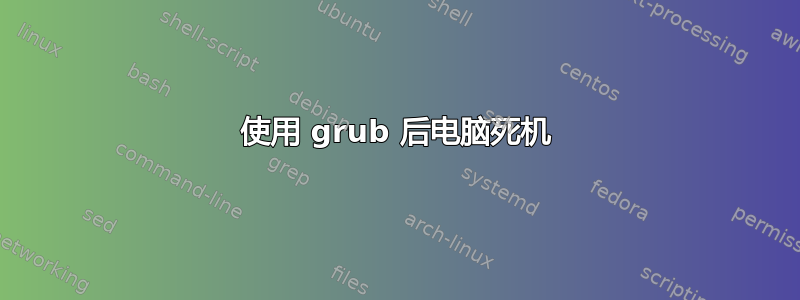 使用 grub 后电脑死机