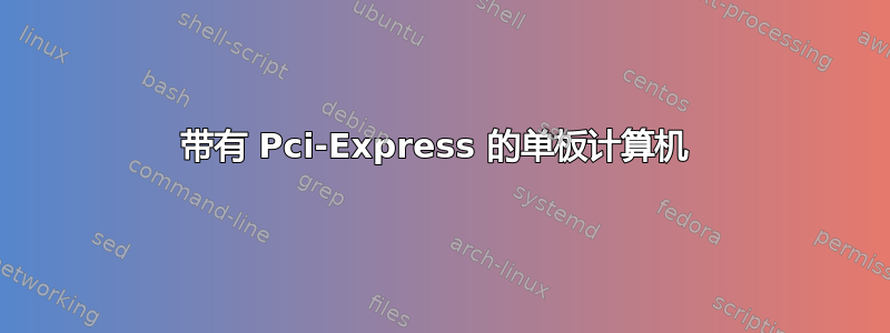 带有 Pci-Express 的单板计算机 