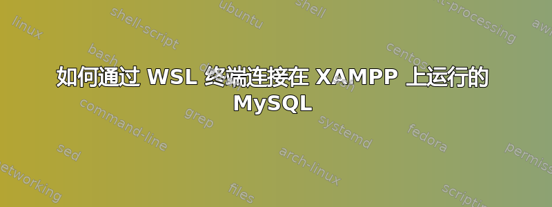 如何通过 WSL 终端连接在 XAMPP 上运行的 MySQL