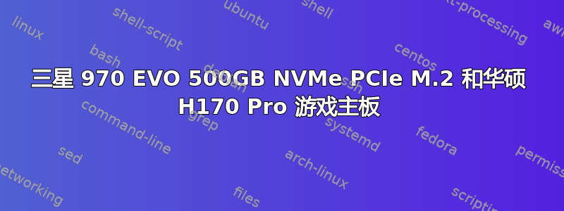 三星 970 EVO 500GB NVMe PCIe M.2 和华硕 H170 Pro 游戏主板