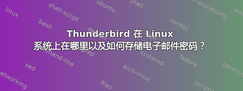 Thunderbird 在 Linux 系统上在哪里以及如何存储电子邮件密码？