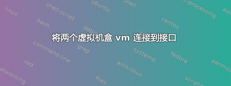 将两个虚拟机盒 vm 连接到接口