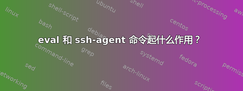 eval 和 ssh-agent 命令起什么作用？