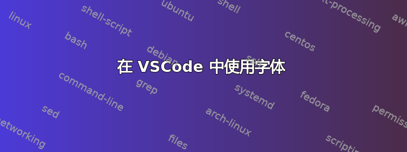 在 VSCode 中使用字体