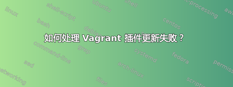 如何处理 Vagrant 插件更新失败？