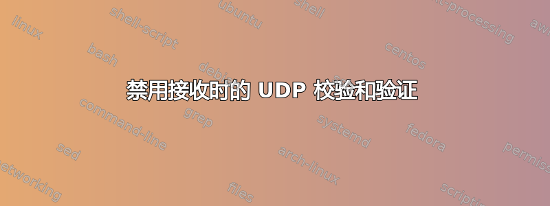 禁用接收时的 UDP 校验和验证