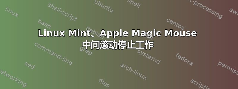 Linux Mint、Apple Magic Mouse 中间滚动停止工作