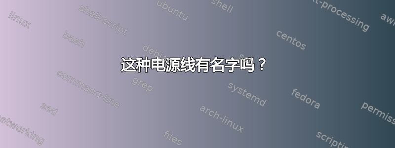 这种电源线有名字吗？