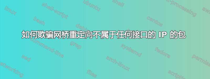 如何欺骗网桥重定向不属于任何接口的 IP 的包