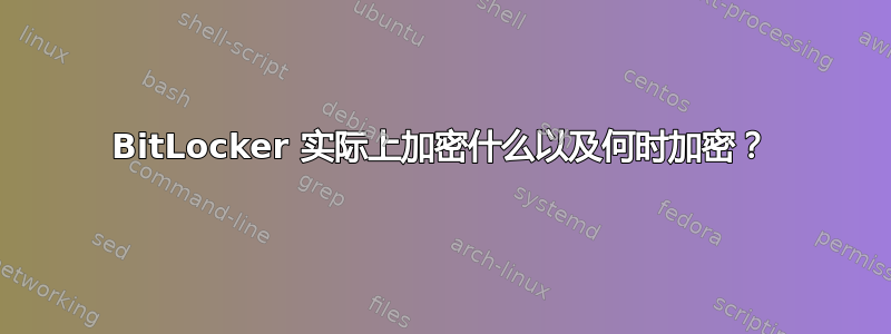 BitLocker 实际上加密什么以及何时加密？