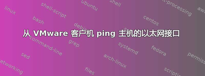 从 VMware 客户机 ping 主机的以太网接口