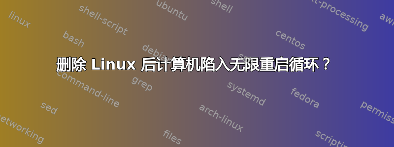 删除 Linux 后计算机陷入无限重启循环？