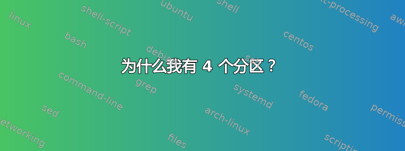 为什么我有 4 个分区？