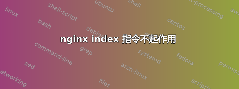 nginx index 指令不起作用