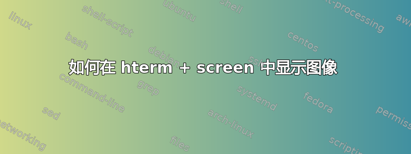 如何在 hterm + screen 中显示图像