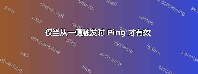 仅当从一侧触发时 Ping 才有效