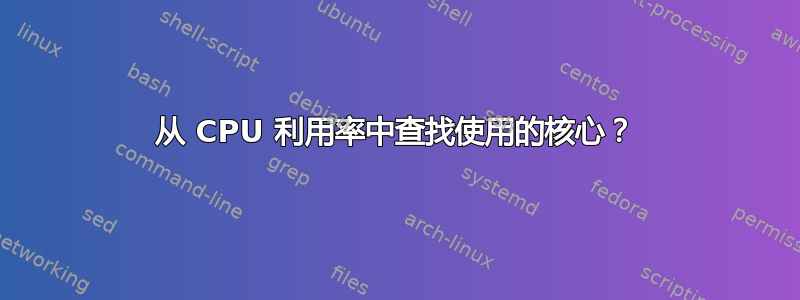 从 CPU 利用率中查找使用的核心？