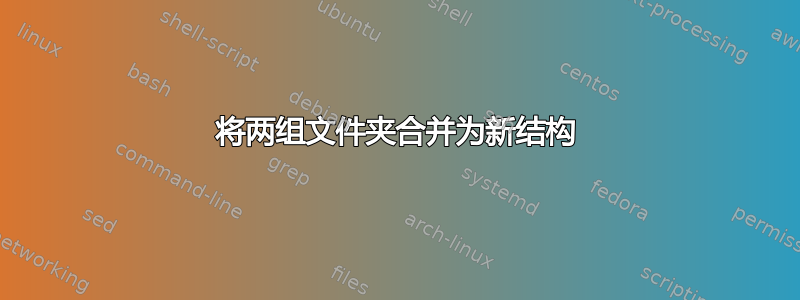 将两组文件夹合并为新结构