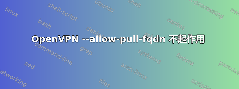 OpenVPN --allow-pull-fqdn 不起作用