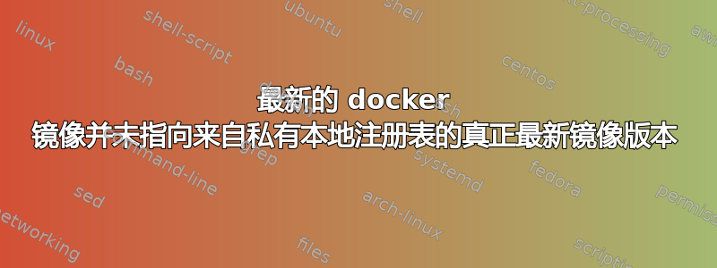 最新的 docker 镜像并未指向来自私有本地注册表的真正最新镜像版本