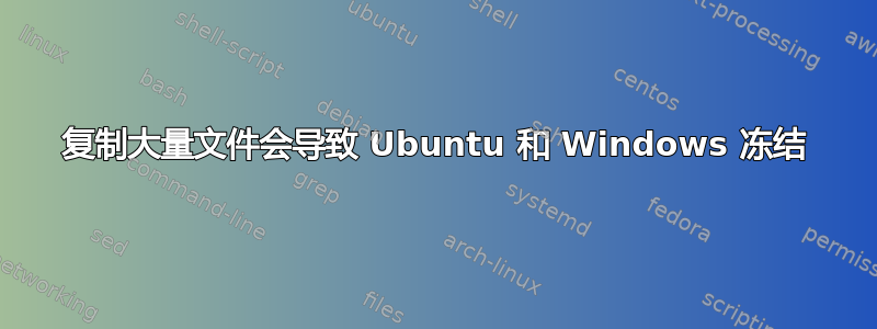 复制大量文件会导致 Ubuntu 和 Windows 冻结