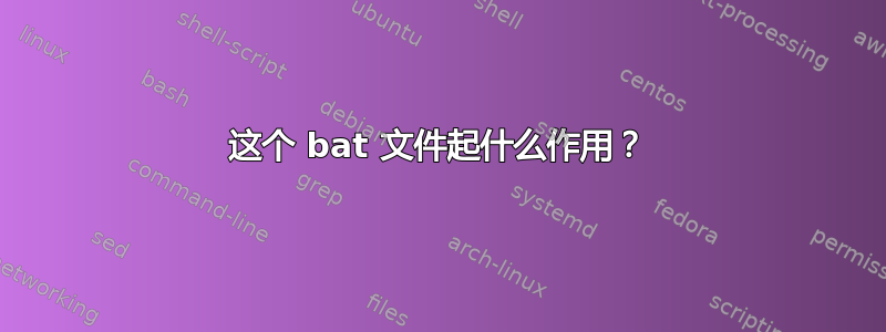 这个 bat 文件起什么作用？