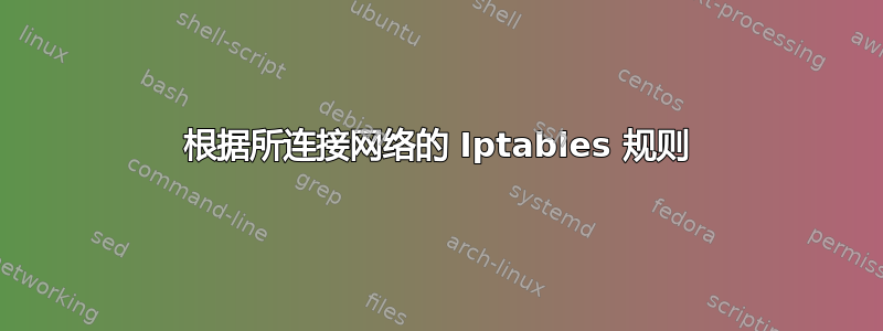 根据所连接网络的 Iptables 规则