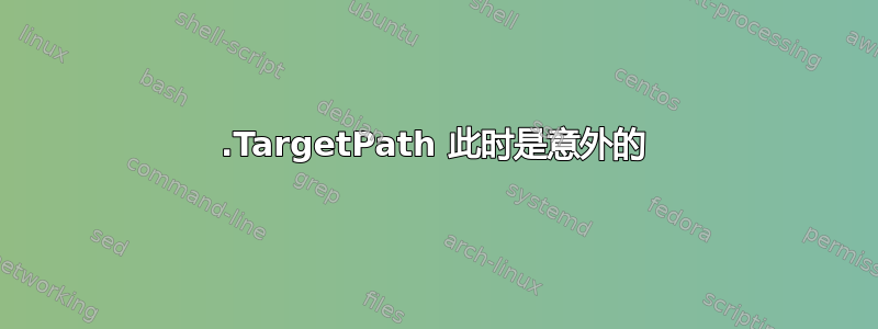 .TargetPath 此时是意外的