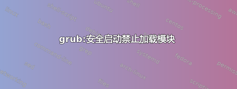 grub:安全启动禁止加载模块