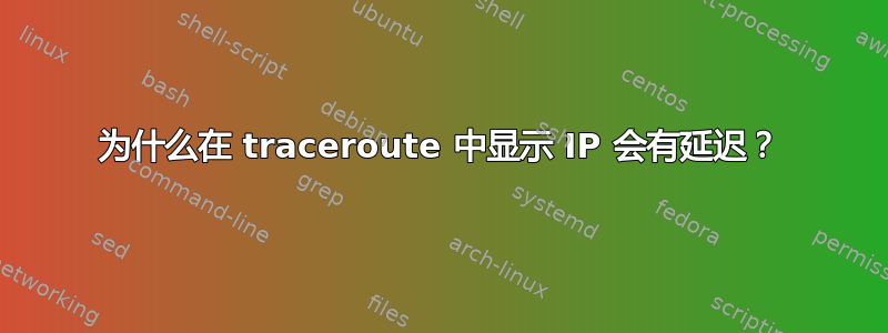 为什么在 traceroute 中显示 IP 会有延迟？