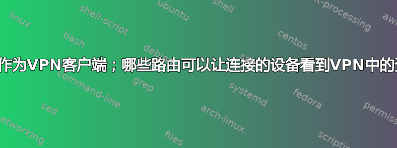 路由器作为VPN客户端；哪些路由可以让连接的设备看到VPN中的资源？