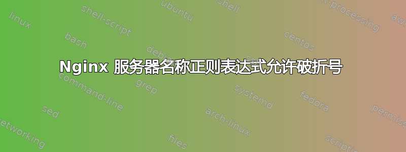 Nginx 服务器名称正则表达式允许破折号